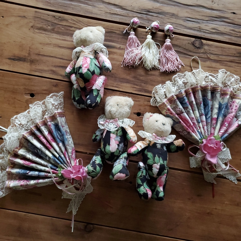 Victorian Christmas tree decorations Bundle of 8